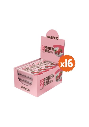 Waspco Protein Bar Çilekli 40g X 16 Adet