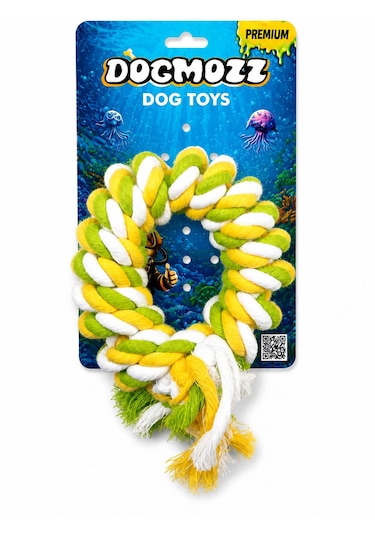 Dogmozz Premium Örgülü Simit Diş Kaşıma İpi