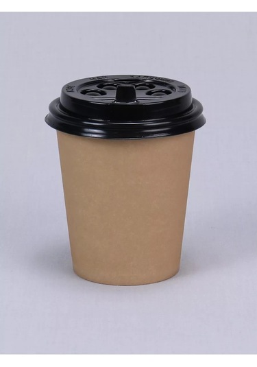 Softhomecraft 250 Ml Kağıttan Bardak 50 Adet, Kraft Kağıt, Kapaklı 173946818 100 adet