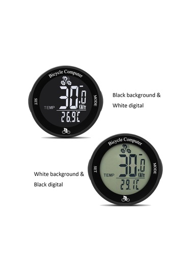 Aubyhe Siyah Arka Planlı Bisiklet Bilgisayarı, Led Işık Ve Canlı Veri Kaydı Hız, Mesafe, Kalori Çok Renkli