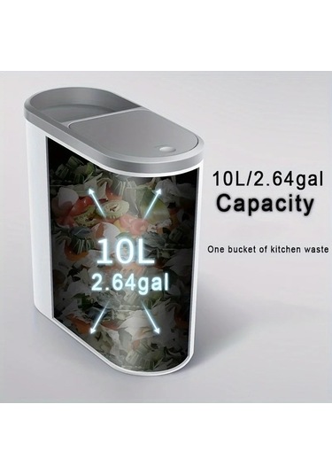 Fastbuy 10l Banyo Çöp Kovası, Modern Beyaz Boşluklu Kova, Kullanışlı Ev Tipi Beyaz