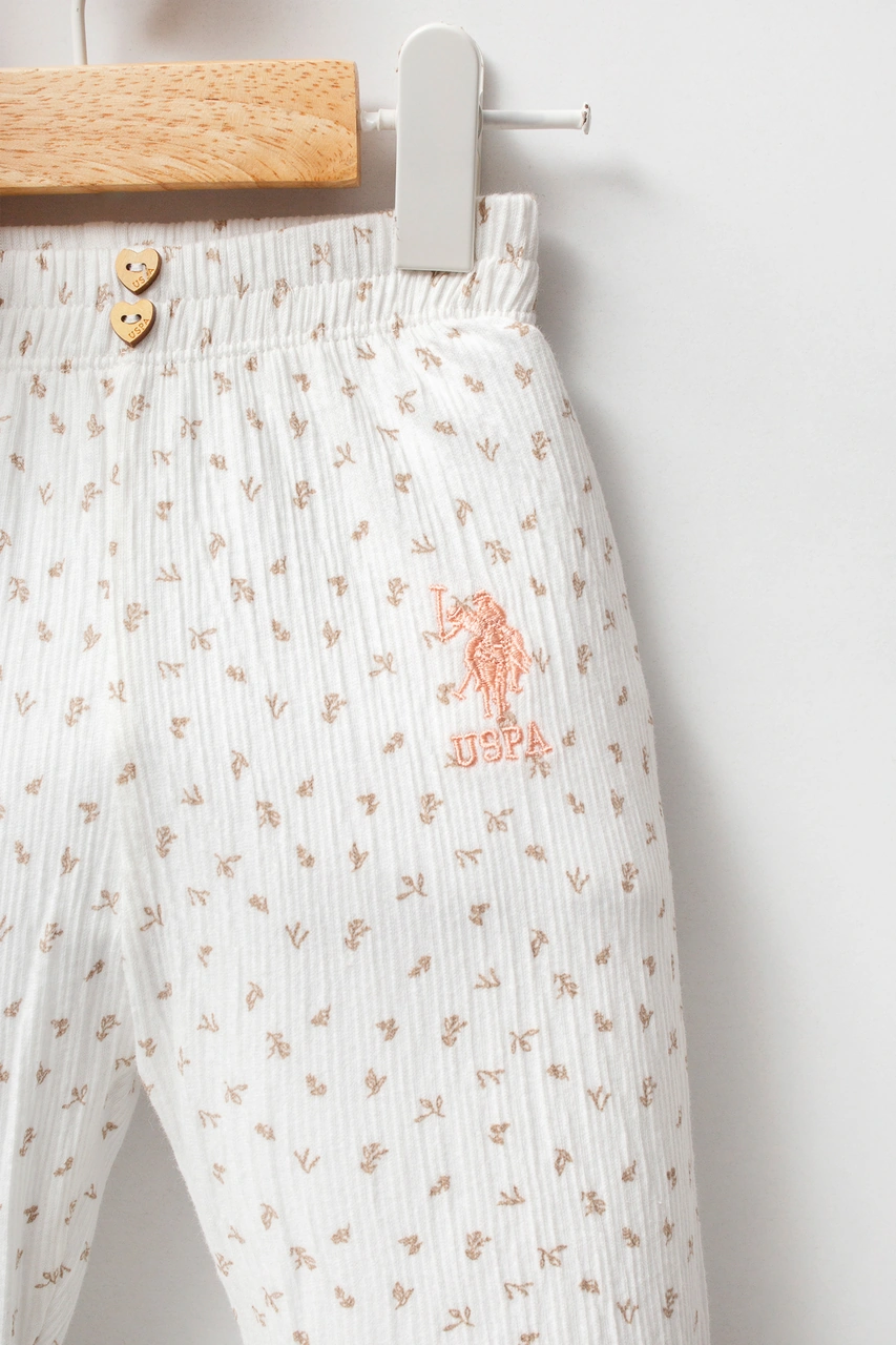 U.s. Polo Assn. Kız Bebek Pudra Pijama Takım 50322900-vr042 Pudra