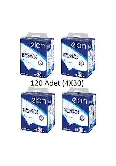 Elan 60 x 90 CM Hasta Altı Bezi Serme Yatak Koruyucu 30'lu x 4 120 Adet
