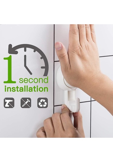 4'lü Plastik Vakumlu Kanca Seti Yeni Güçlü Vakumlu Duvar Kancası/havlu Askısı Bornoz Taç Palto Vakumlu Bez, Mutfak Banyo Eşyaları Çok Renkli