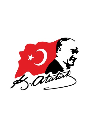 Mustafa Kemal Atatürk Gazi Başbuğ Ve Türk Bayrağı Sticker 00388