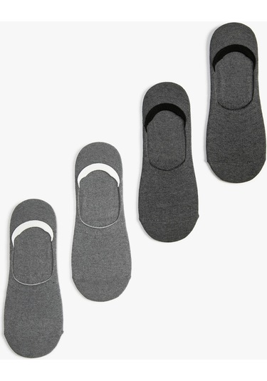 Koton Babet Çorap Seti 4'lü Gri 4wam80263aa 4WAM80263AA031 Gri