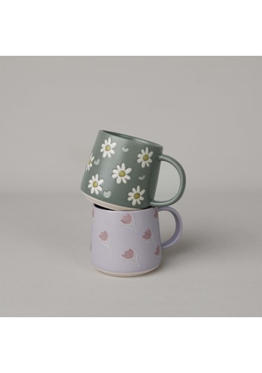 Linens Tulip Seramik 400 Ml Kupa Lila Lila