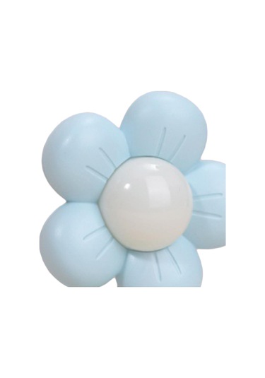 Çocuklar İçin Çiçek Gece Lambası Yumuşak Işık 360 Derece Bükülebilir Pille Çalışan Yatak Başı Lambaları Oturma Odası İçin Mavi