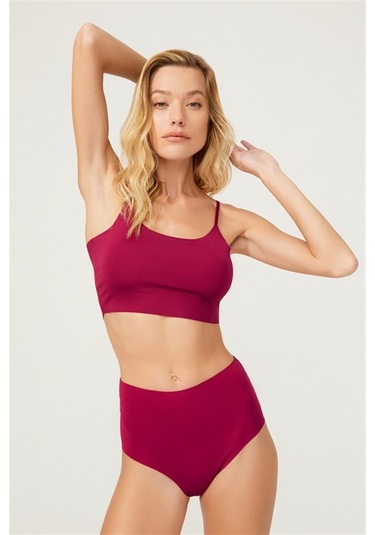 Yüksek Bel Basic Lazer Kesim Bikini Külot 7'Li Paket - 2-Çok Renkli-M Çok Renkli