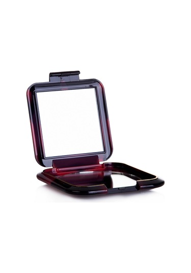 Kozel Extra Lux Kare İkili Çanta Tipi Makyaj Aynası Bordo - Siyah 68