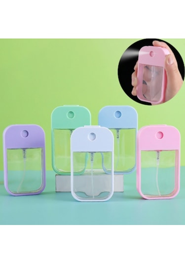 Mucit Home 1 Adet Renkli Dezenfektan Kolonya Çantaya Atmalık Sprey Şişesi