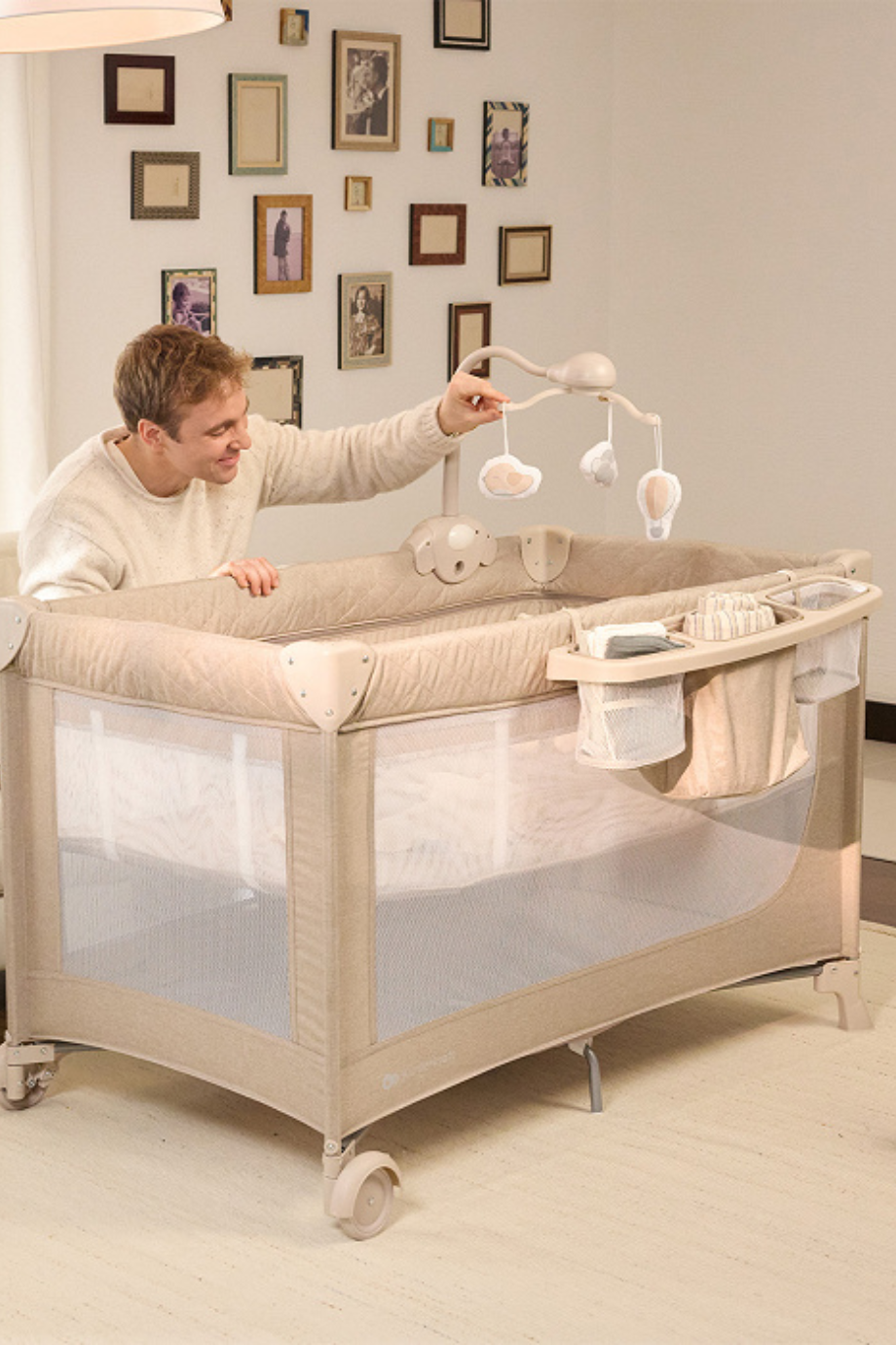 Kinderkraft Leody Up 2 in1 Seyahat - Bebek Beşiği Bej