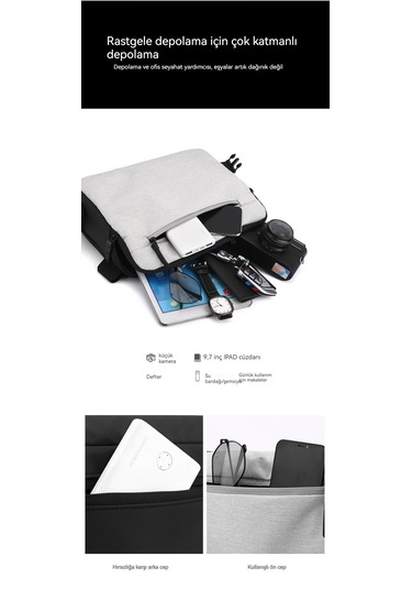 Trendy Casual İşe Gidip Gelme Omuz Çantası Çapraz Çanta-koyu Mavi Koyu Mavi