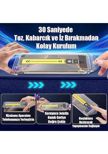 İphone Uyumlu 16 Pro Max Hayalet Cam Ekran Koruyucu Otomatik Hizalamalı