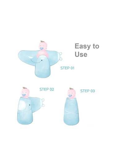 Gajeena 3-6 Ay Bebekler İçin Pamuklu Uyku Çantası 2'li Set - Pembe Deniz Yıldızı + Pembe M Bedeni Pembe