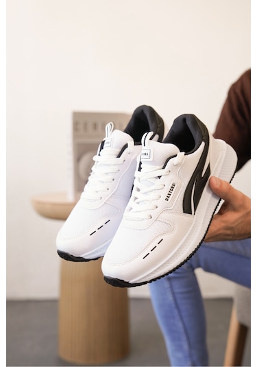 Daxors D0128 Günlük Ortopedik Erkek Sneaker Spor Ayakkabı Beyaz