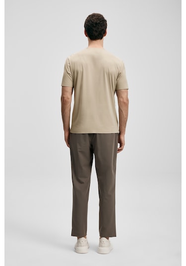 Lufian Nuvor Hi- Tech Performance Dikişsiz T- Shirt Toprak 111020319100495 Kahverengi