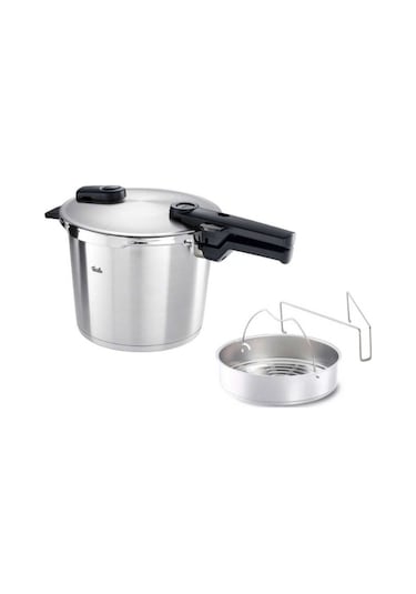 Fissler Vitaquick Premium 6lt Düdüklü Tencere Haşlama Aparatlı Gümüş