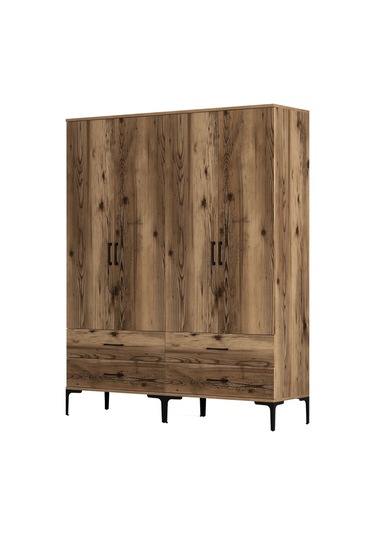 Variant Kumsal 4 Kapılı Tt Gardrop - Ceviz / Ceviz