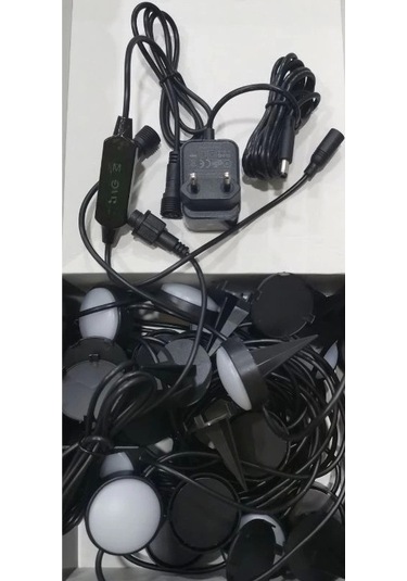 12v 10 Metre Bluetooth Özellikli Ip65 Animasyonlu Pixel Led Kazıklı Bahçe Aydınlatması Kutulu Set