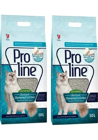 Proline Marsilya Sabunu Kokulu Bentonit Kedi Kumu 2 x 10 L + Kürek