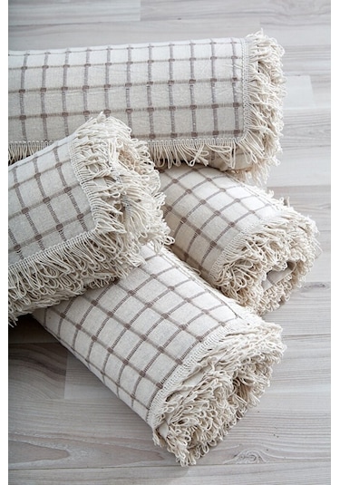 %100 Pamuklu Buldan Işi Çekyat-Koltuk Örtüsü 180x220  Nç1129-1