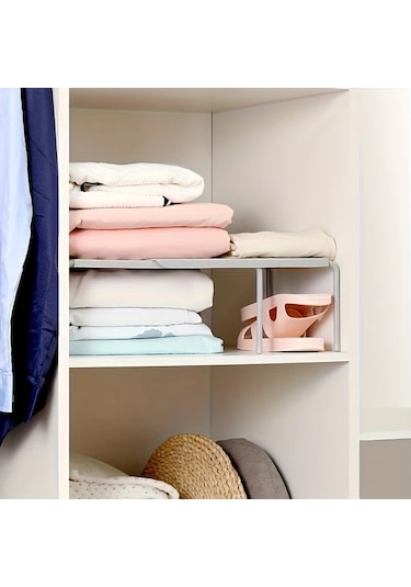 Chuangyinshop 1 Adet Gri Çok Amaçlı Genişletilebilir Evye Altı Rafı - Mutfak Banyo Düzenleyici Gri