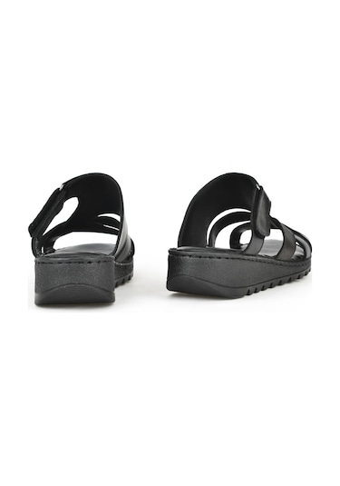 Ziya, Kadın Hakiki Deri Terlik 1411008z012 Siyah 1411008z012 000 Siyah