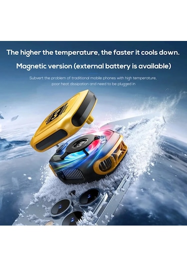 Memo Cx12 Manyetik Rgb Oyun Soğutucu, Pubg Için Powerbankli Kablo