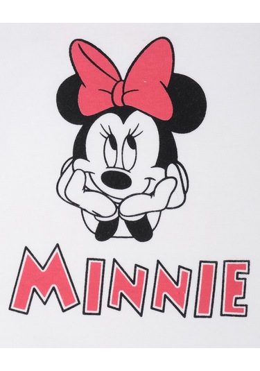 Bebelop Kız Bebek Mickey Mouse Baskılı Çıtçıtlı Uzun Kol Tulum 001