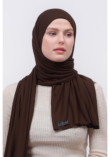 Penye Şal Düz Acı Kahve Tesettür