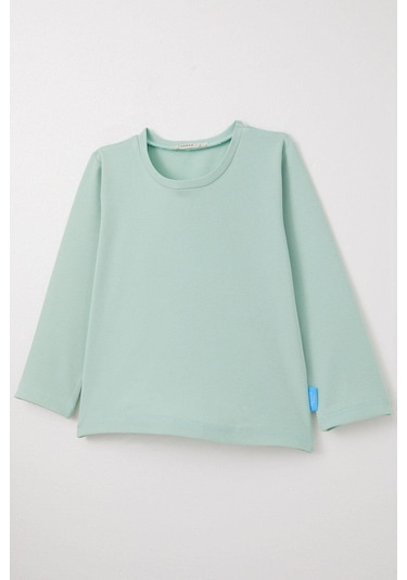 Breeze Erkek Bebek Uzun Kollu Tişört Basic 9 Ay-3 Yaş, Mint Yeşili Mint Yeşili