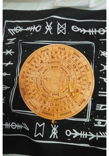 Pandül Sarkaç Tahtası Türkçe Ahşap Sarkaç Örtüsü Pirinç Pandül Ritüel Set