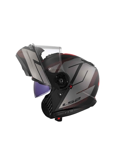 Ls2 Strobe 2 Code Çene Açılır Kask Mat Siyah Gri