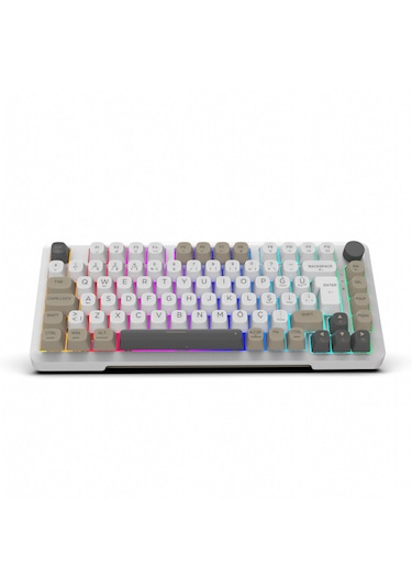 Ikg-455 Empousa Gasket Blue Swıtch Rgb Mekanık Gamıng Klavye Beyaz