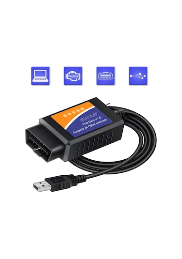 Elm327 Usb V1.5 Obd2 Araç Arıza Tespit Cihazı Ford Tam Uyumlu