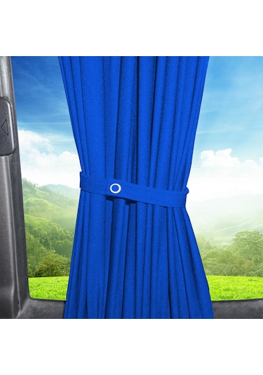 Pandami Citroen Berlingo 2.nesil 2008-2018 Uyumlu Mavi Raylı Oto Perde Takımı