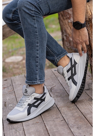 Garantili D120 Günlük Ortopedik Erkek Sneaker Spor Ayakkabı Füme