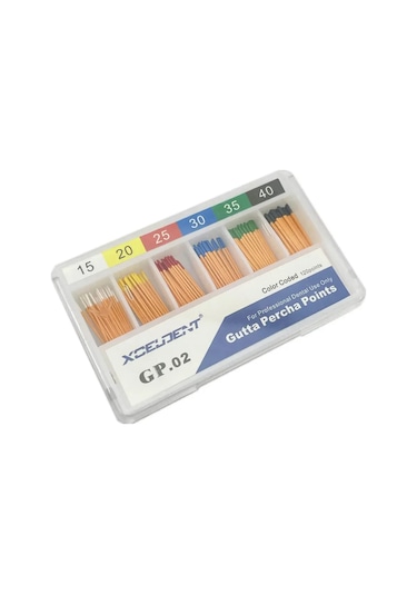 1 Kutu Diş Gutta Perka Noktası Diş Emici Gutta Percha Diş Kliniği Malzemesi 02 Konik Endodonti Firebrick