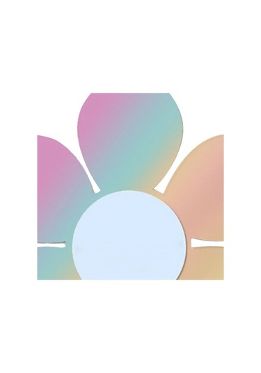 Pazly Yaratıcı Suntek Makyaj Estetik Dekoratif Çiçek-30.8cmx30.8cm Aynası Ayna Hj Ahşap