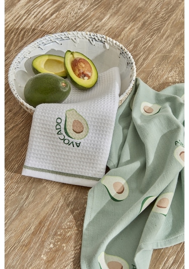 Karaca Home Avocado %100 Pamuk Mutfak Havlusu 2 Parça Yeşil - 200.22.11.0067