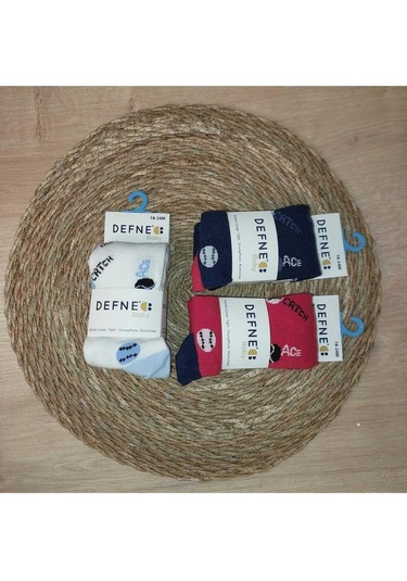 Kopya - 3 Adet Pamuklu Erkek Çocuk Ve Bebek Külotlu Çorap-869 Kırmızı