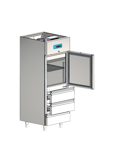 Karacasan Endüstriyel 304 Çelik Kaliteli 3 Çekmeceli Dikey Buzdolabı