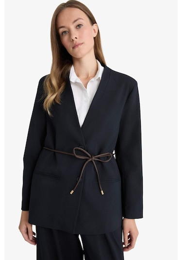 Defacto Regular Fit Ceket Yaka Blazer Ceket F6104ax25aunv243 Lacivert Defacto Regular Fit Ceket Yaka Blazer Ceket F6104ax25aunv243 Lacivert