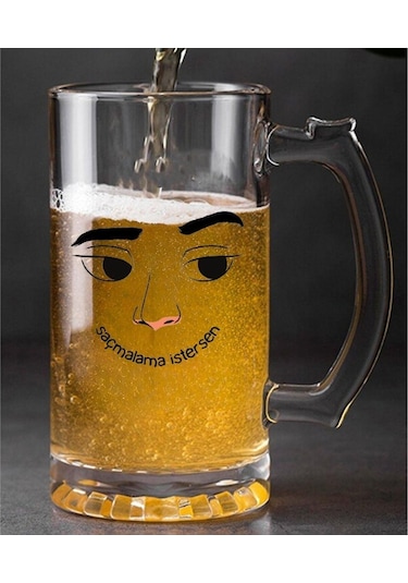 Saçmalama İstersen Tasarımlı Bira Bardağı