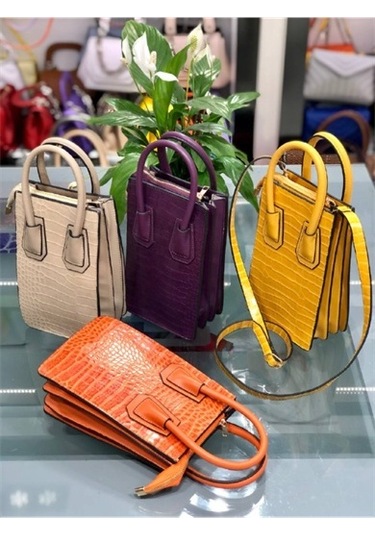 Sentt Deri Damarlı Akardion Çanta