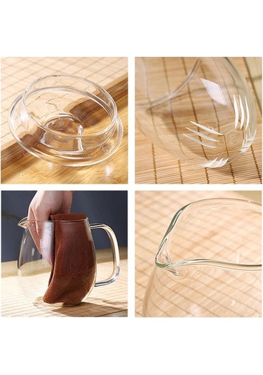 Cam Çaydanlık Çıkarılabilir Demlik Çiçekli Çay Filtresi Isıtmalı Güvenli Çay Su Isıtıcısı Çiçek Açan Gevşek Yaprak Çay Makinesi Seti Çaydanlıklar Altın - Beyaz