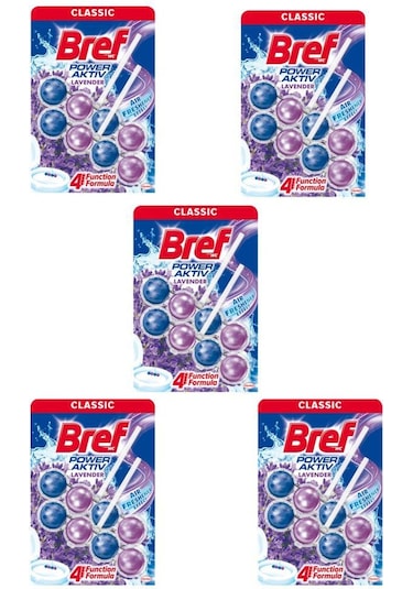Bref 5'li Power Aktif Lavanta Klozet Bloğu 2 x 50 G