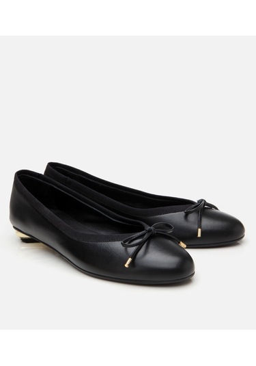 Hotiç Kadın Deri Siyah Topuk Detaylı Babet 01ayh304530a100 Siyah-black Siyah