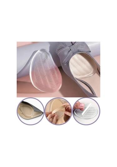 1çift Topuklu Kadın Ayakkabısı Için Kaydırmaz Şeffaf Jel Silikon Kendinden Yapışkanlı Tabanlık